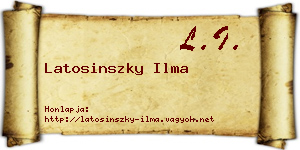 Latosinszky Ilma névjegykártya